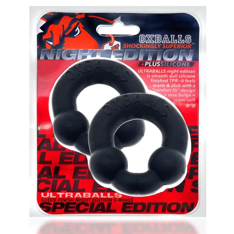 Oxballs Ultra Balls 2-Pack Male Penis Enhancer Cock Ring Set Night Edition gallery