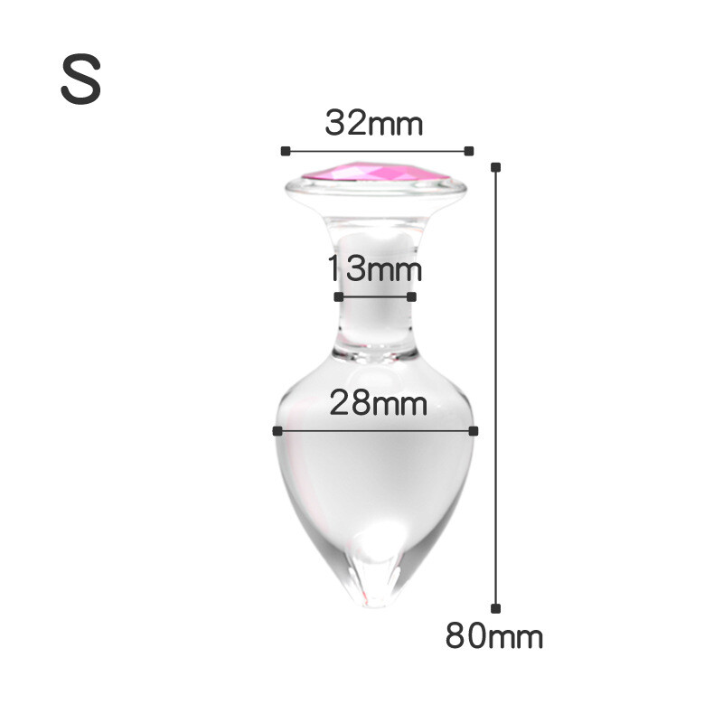 Big Crystal Glass Butt Plug Anal Dilatador Glass Dildo Large Women Men Sex Toy gallery