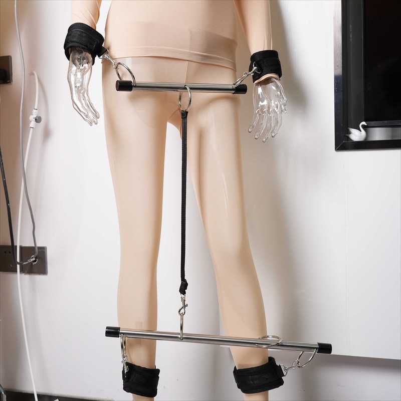 BDSM Adjustable Bondage Kit Slave Bar Handcuffs Ankle Cuffs Fetish Set Sex Toys gallery