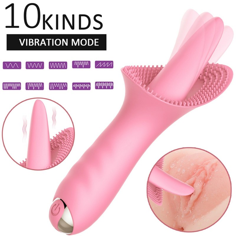 Clit Licking Tongue Sucking Vibrator G-Spot Oral Massager Sex Toys for Women US