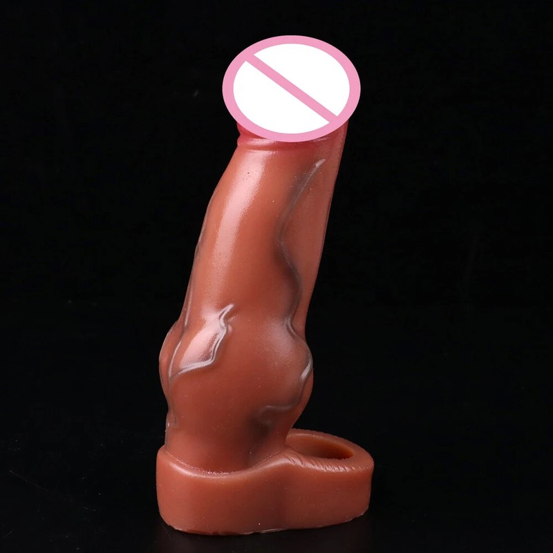 15cm Realistic Penis Sleeve With Anti-drop Soft Reusable Male Dick Extender Men