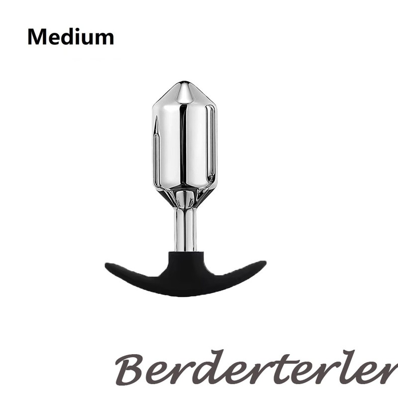 S/M/L Metal Anal Beads Butt Plug Set Anal Plug Silicone Base Wearable Sex Toy gallery