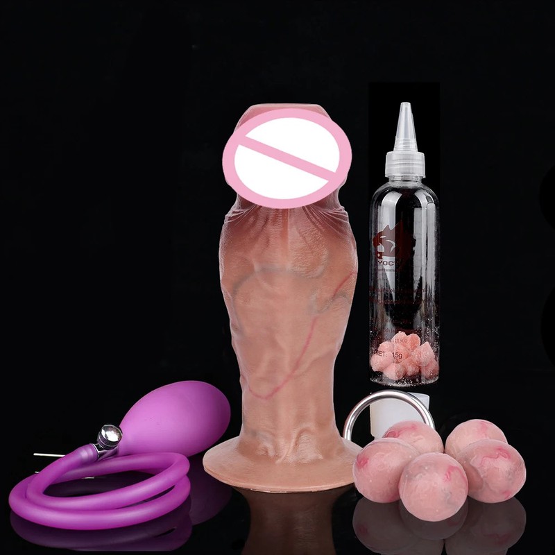Realistic Dildo Pneumatic Ovipositor Lay Eggs Vaginal Balls Anal Plug Sex Toys
