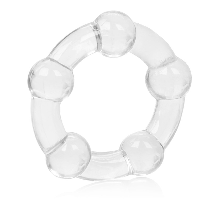 Cal Exotics Island Cock Beaded Rings Clear 3PK - Men Penis Erection Enhancer gallery