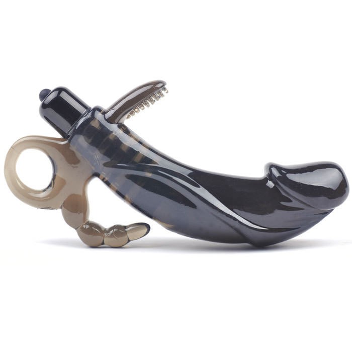 6 pulgadas Vibrador Realista Conejo Estimulador Triple Punto G, Clítoris y Anal
