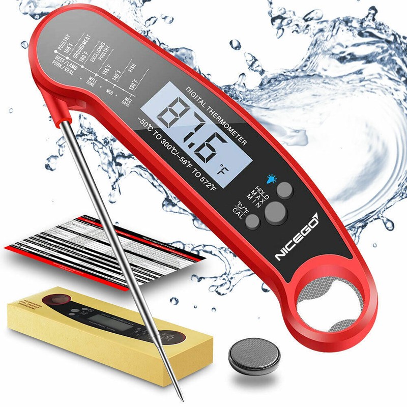 Instant Read Meat Thermometer Digital LCD Cooking BBQ Grill Food Thermometer