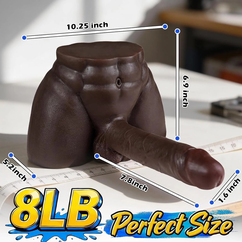 8 LB 7.8in Huge Dildos for Women Masturbation, Unisex Masturbator Sex Toy with gallery