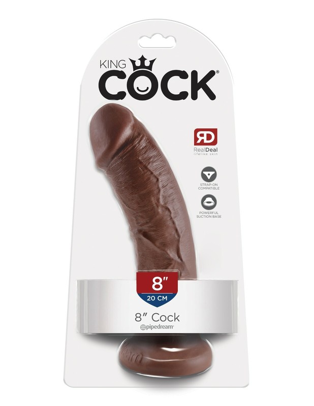 Pipedream's King Cock 8" Cock - Brown - Dual Density, Ultra realistic Dildo gallery