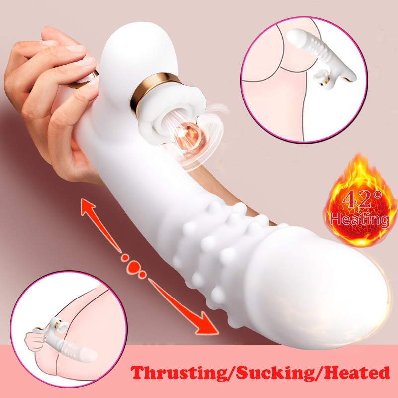 Thrusting Rotating Rabbit Vibrator Dildo G Spot Clit Massager Sex Toys for Women gallery