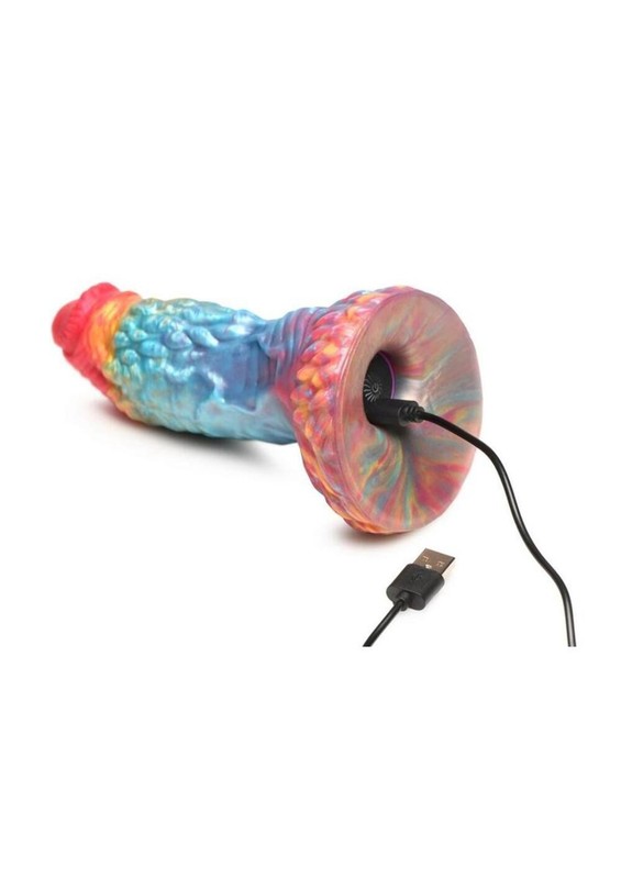 Creature Cocks Rainbow Phoenix Vibrating Silicone Dildo gallery