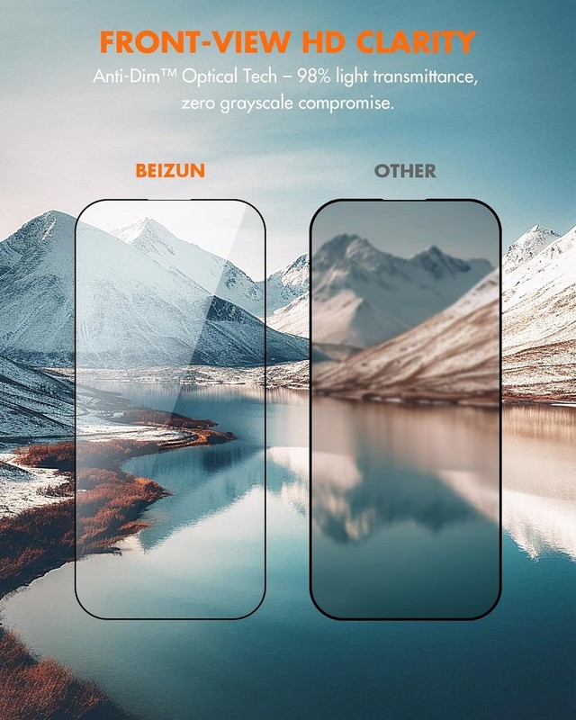 Auto Align Kit Privacy Screen Protector for iPhone 15 Plus 16 Plus Easy Install gallery