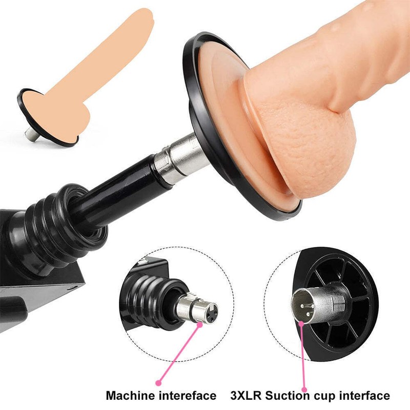 Suction Cup Adapter with 3.8 '' 3XLR Connector for Sex Machine Quick Accessory gallery