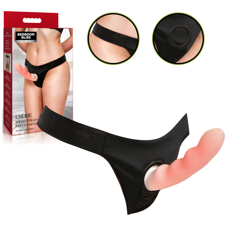 Stretchy Women&rsquo;s Thong Strap-On Panty Harness Underwear Pegging Sex Toy Small