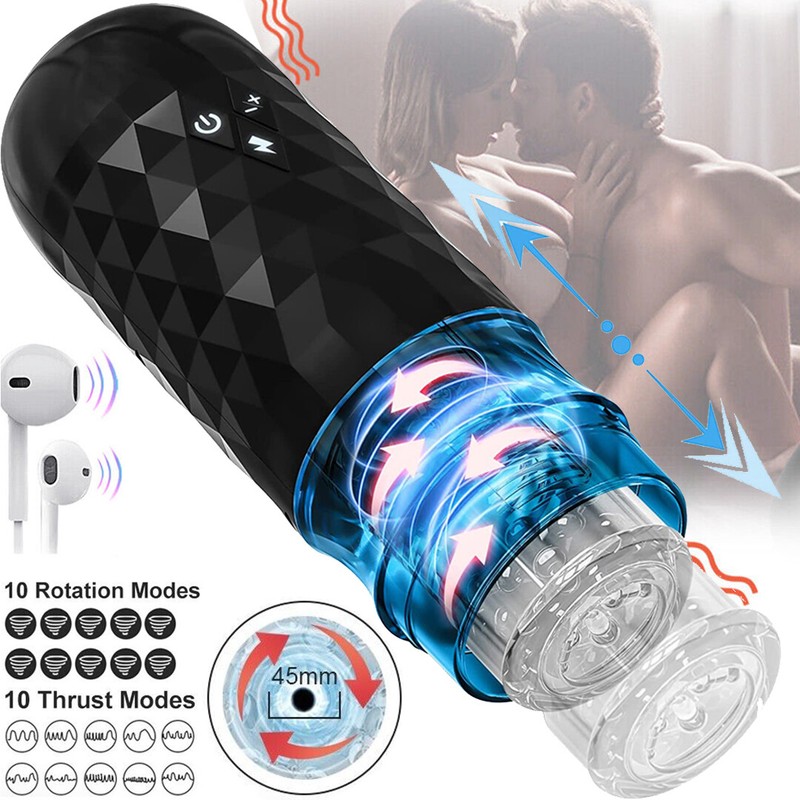 Male Mastubator Male Masturbaters Rotating Cup Thrusting Stroker Sex Toy For Men