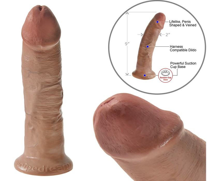 Pipedream King Cock 9&Prime; Cock – Tan Dildo – Realistic Large Lifelike Dong