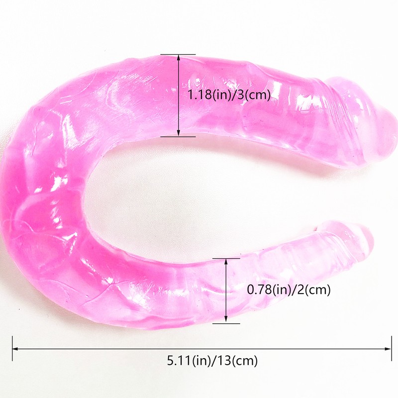 Double Ended Dildo Sex Toys Realistic Penis Anal Plug Jelly Dong Adult Couple gallery