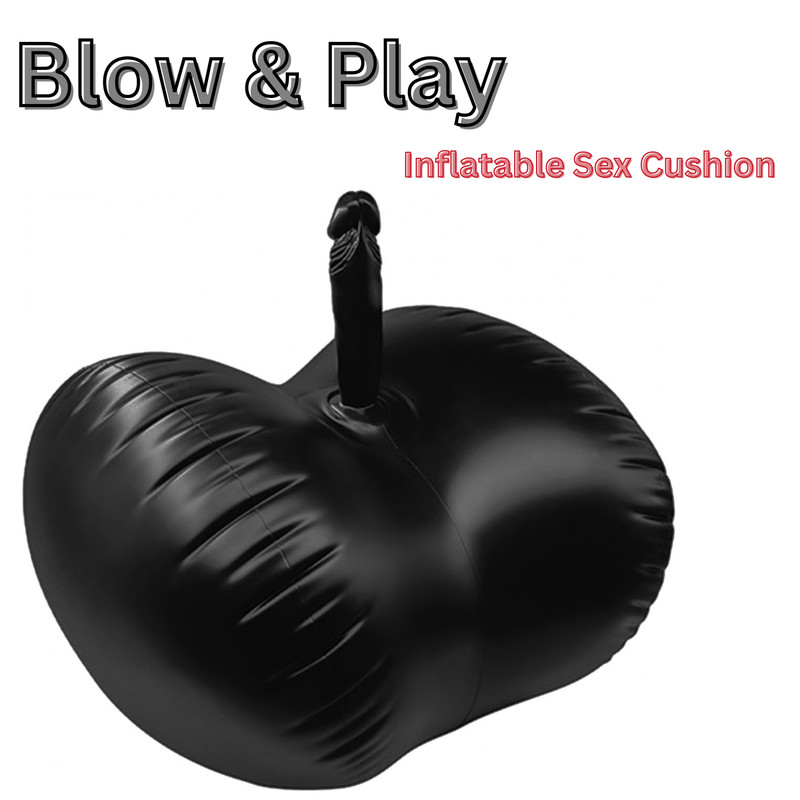 Portable Blow Up Sex Machine Inflatable Cushion Vibrating Dildo Multi-speed Dong gallery