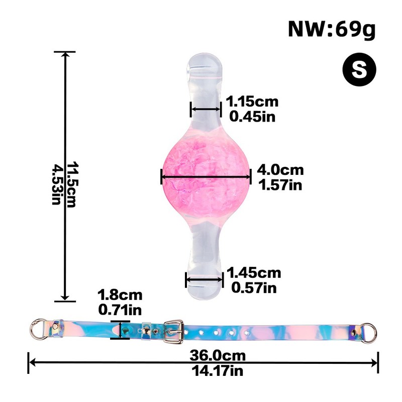Silicone Open Mouth Ball Gag Bondage Restraints Harness Strap SM Couple Flirting