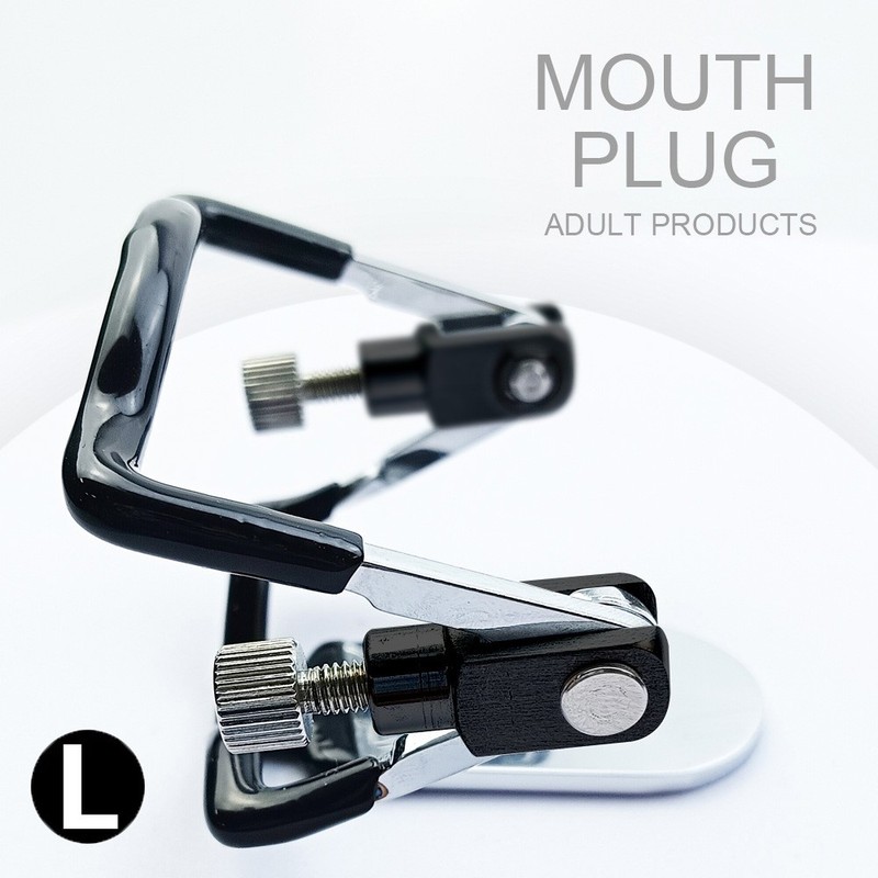 BDSM Stainless Steel Adjustable Mouth Plug Restraint Blowjob Gag Mouth Bondage gallery