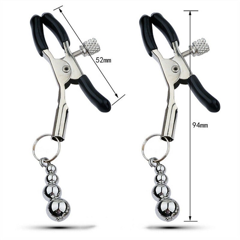 PU Leather Collar With Nipple Clamps SM Bondage Play sex Toys For Couples ^