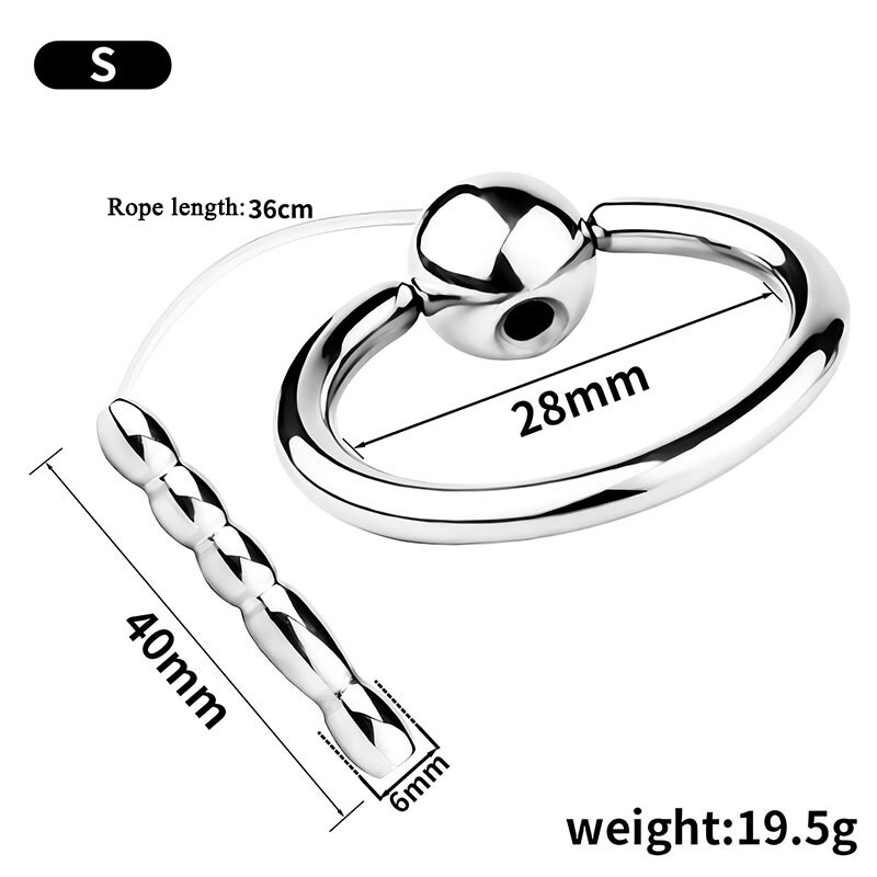 Stainless Steel Male 6-11mm Penis Sound Sounding Short Rod Insert Plug Stretcher