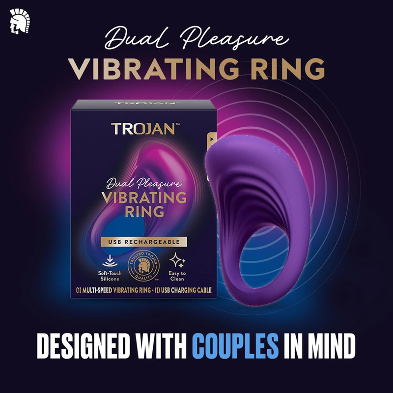 Dual Pleasure Vibrating Ring for Couples USB Rechargeable Silicone 8 Modes gallery
