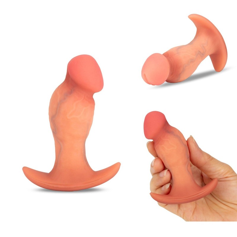 Ultra Soft Squeezable Realistic Silicone Penis Cock Anal Butt Plug Dildo Small