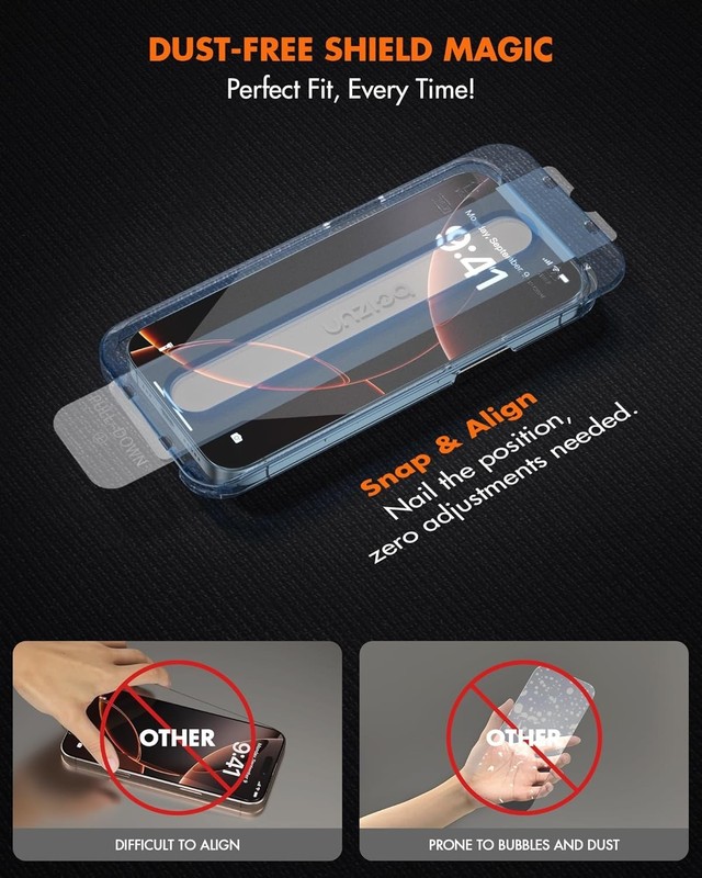 Auto Align Kit Privacy Screen Protector for iPhone 15 Plus 16 Plus Easy Install gallery