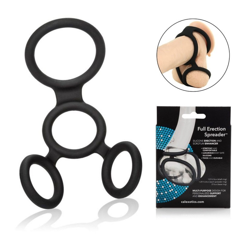 Silicone Full Erection Ball Spreader Penis Cock Ring Male Enhancer