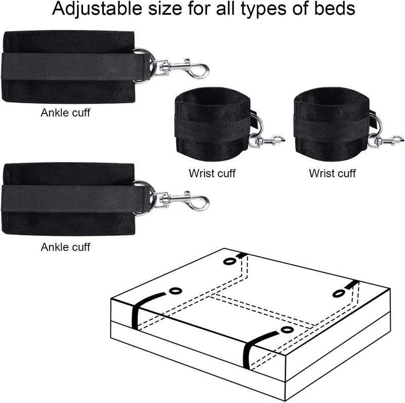 Couples Sex Restraint Kit with Adjustable Straps and Comfortable Handcuffs gallery