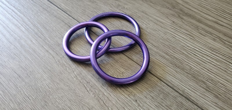 Anodized Aluminum Round Cockring Cock Ring - Red, Blue, Purple, Copper Colors gallery