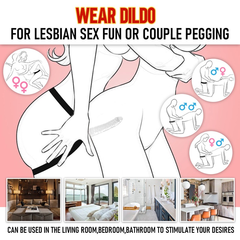 Strap-On Harness Dildo Dong Pegging Adult Sextoy For Lesbians Couples Adjustable gallery