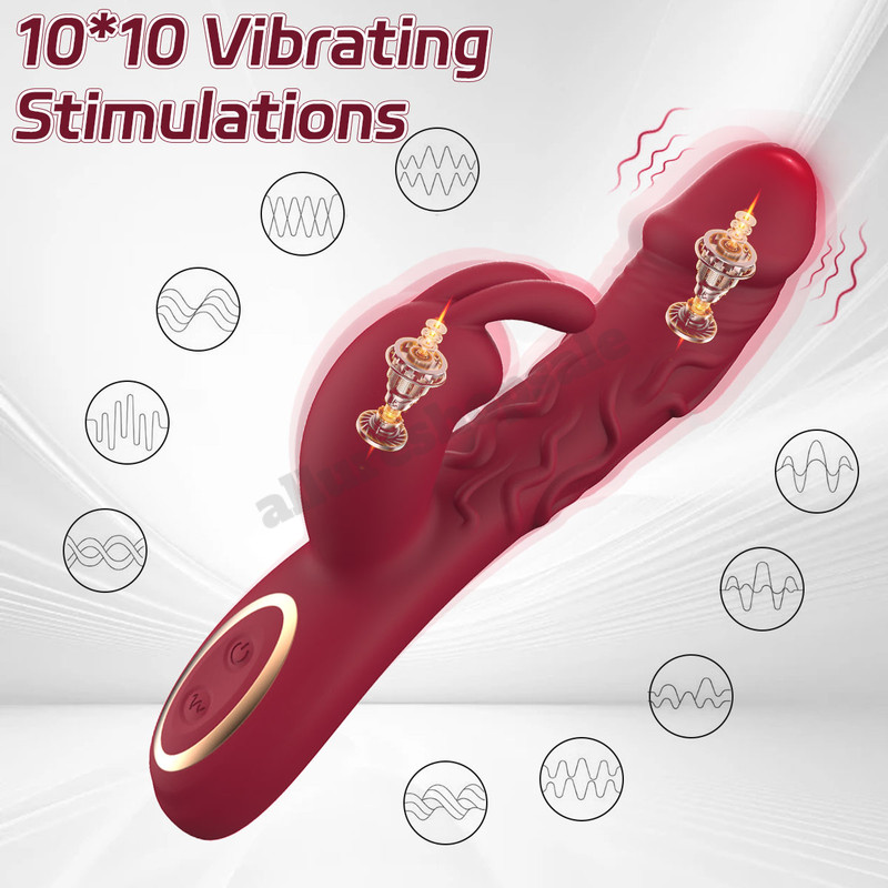 Rechargeable Silicone Rabbit Vibrator Dildo G-spot Massager Sex Toy For Women gallery