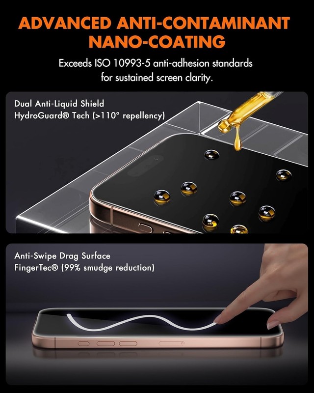 Auto Align Kit Privacy Screen Protector for iPhone 15 Plus 16 Plus Easy Install gallery