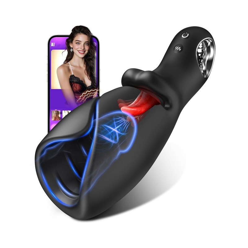 Male Sex Toys for Men Tongue Vibrator EINSEO Male Masturbator AI Smart APP C…
