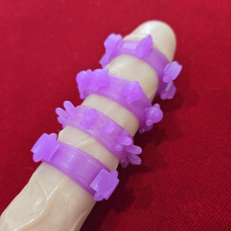 4PCS Cockring Set Silicone Erection Penis Rings Adjustable Harder Sex Toy Men