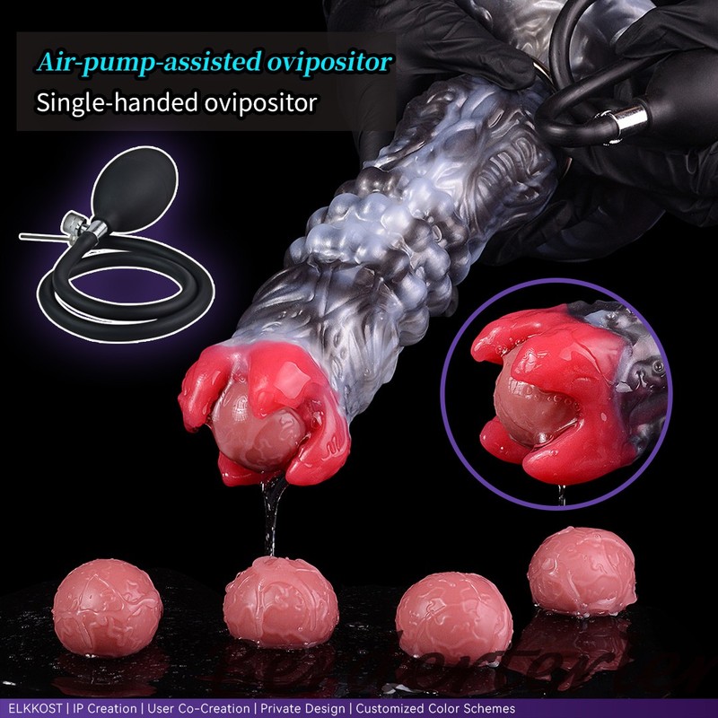 Monster Anal Plug Alien Ovipositor Inflatable & Manual Laying Hollow Dildo Toy gallery