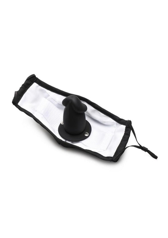Master Series Mouth-Full Silicone Dildo Face Mask - Black gallery
