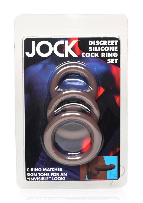 JOCK Discrete Silicone Cock Ring Set – Chocolate