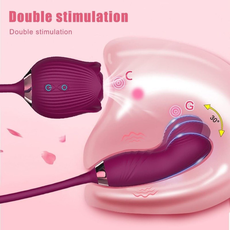 10-speed Rose Vibrator G-spot Dildo Clitoral Sucking For Women Sex Toys Silicone gallery