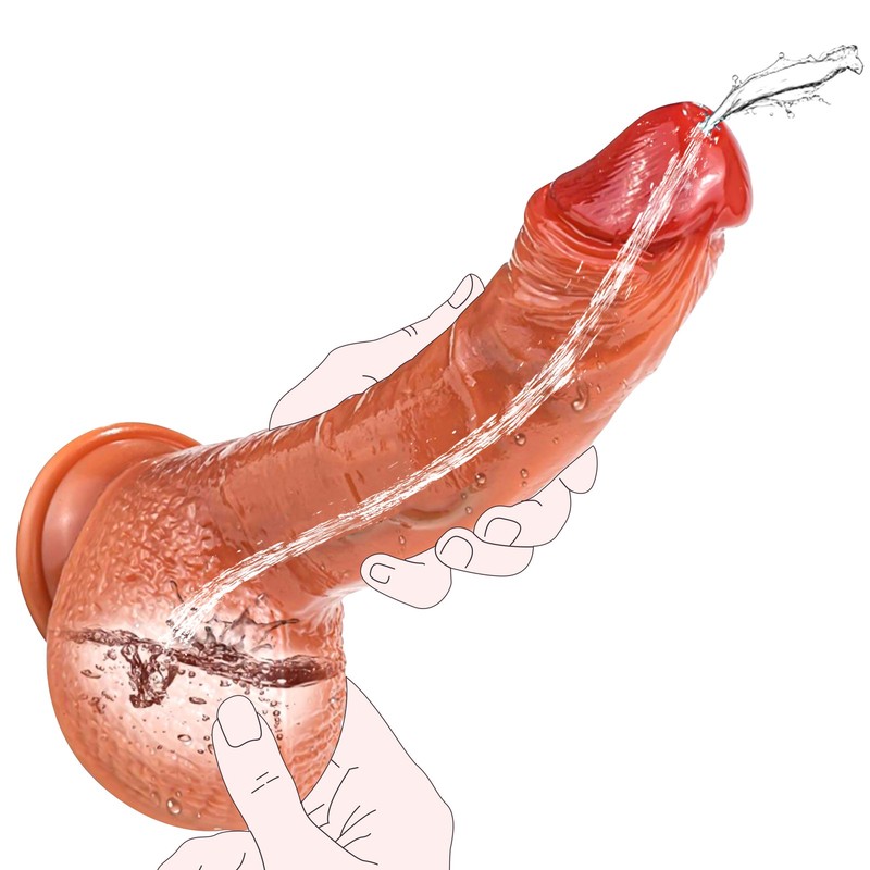 Realistic Squirting Ejaculating Dildo Suction Cup Thick Dong Anal Penis Sex Toys
