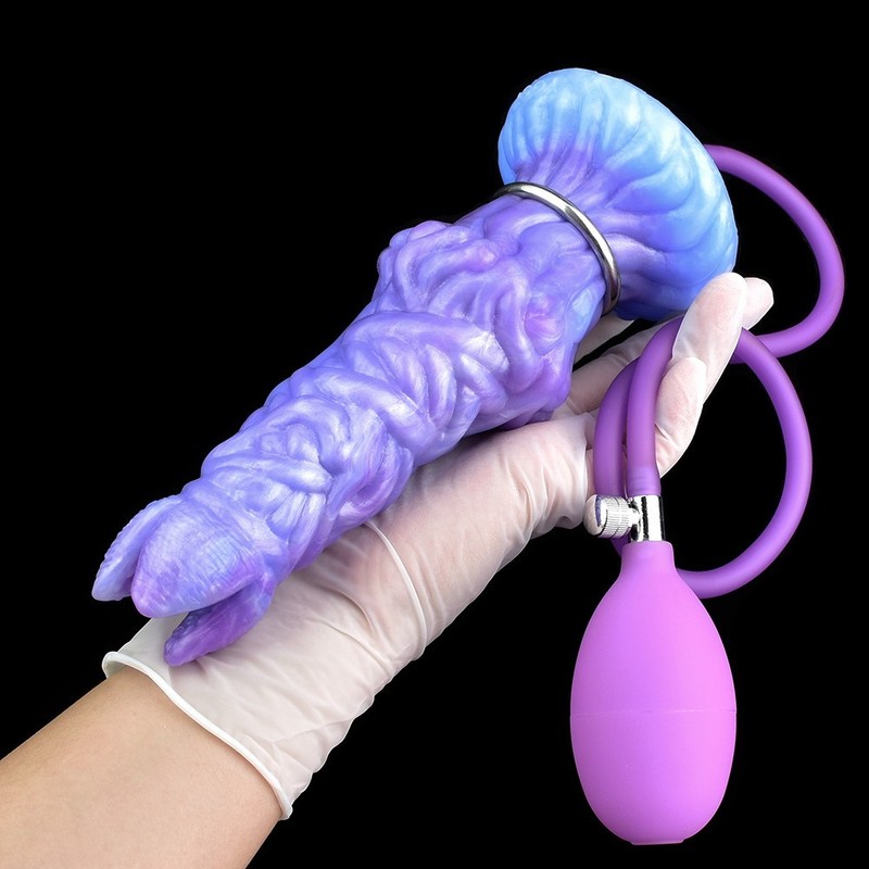 Ovipositor Knot Anal Dildo With Inflatable Pump Soft Silicone Monster Sex Toys gallery