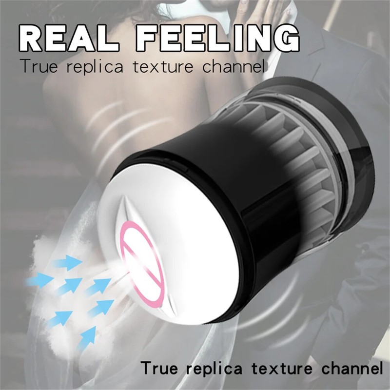 Double Hole Male Masturbation Cup Simulation Vagina Penis Trainer Adult Sex Toy gallery