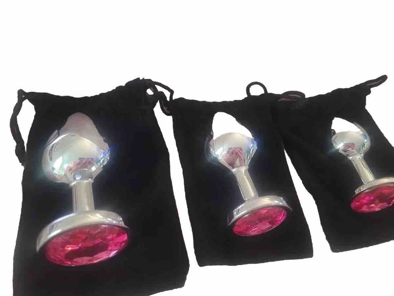 Butt Plug S/M/L Set Sex Toy For Women / Men Couple Jeweled- Stainless Steal