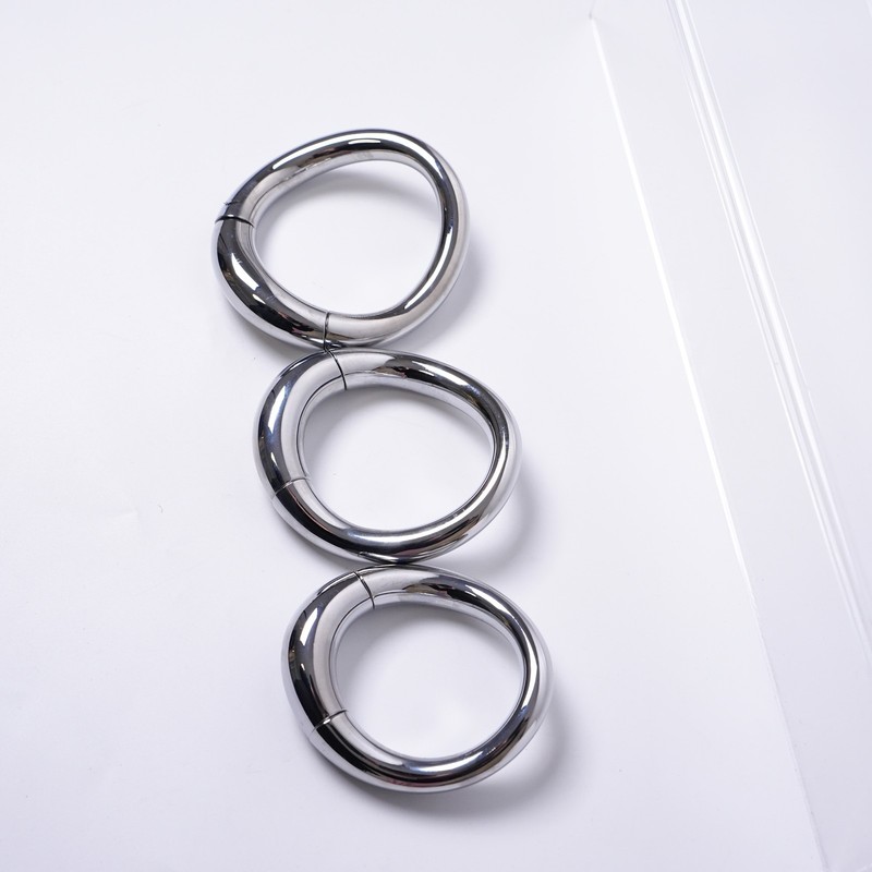 Metal Magnet Penis Ring Ball Scrotum Stretcher Restraint Delay Enhancer Male gallery