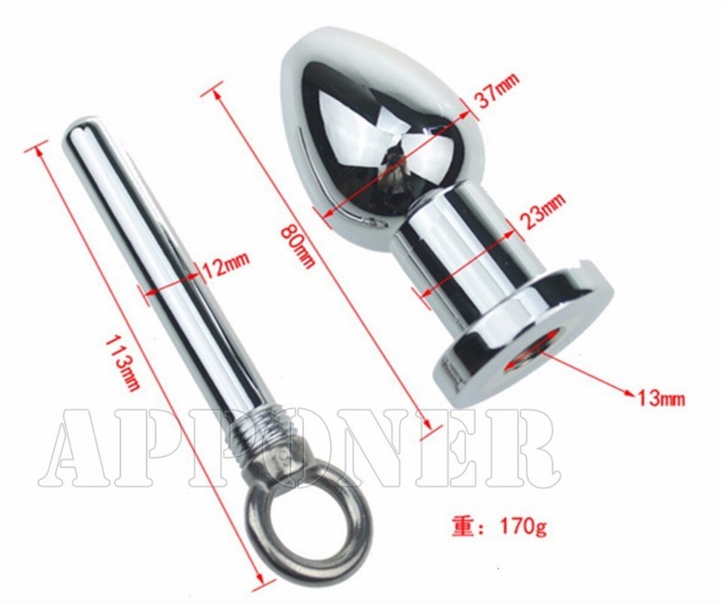 Unisex Anal Cleaning Rinsing Stopper Metal Anal Plug S Size Couples Flirt gallery