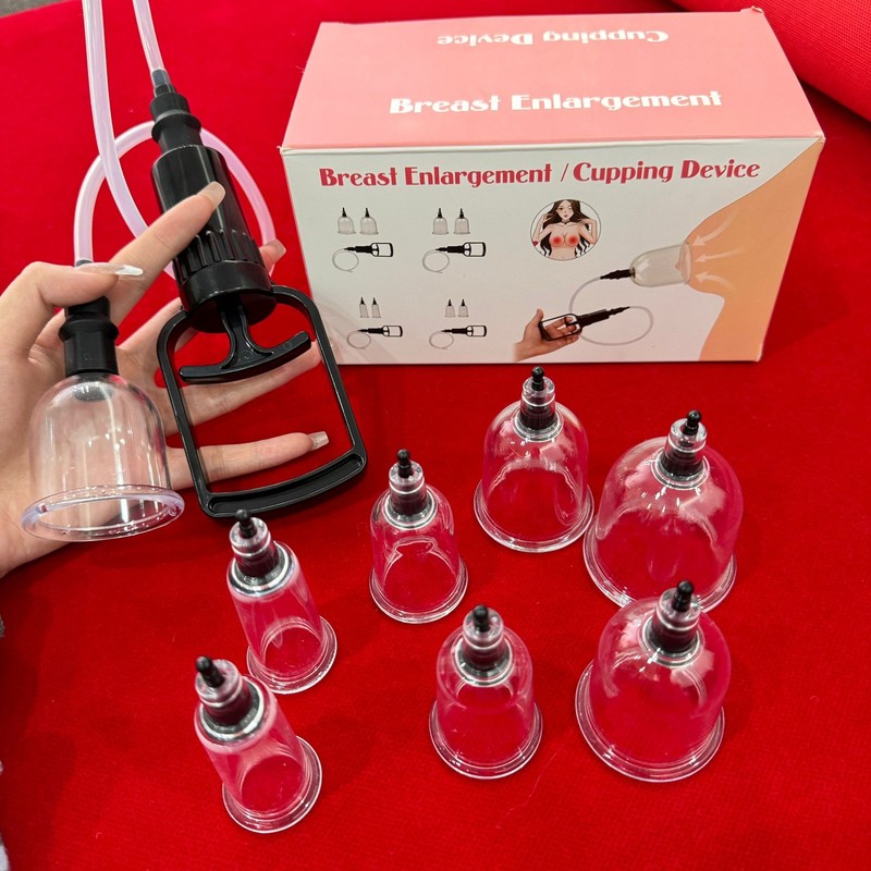 8Cups Nipple Sucker Pump Kit Clit Pussy Breast Sex Toy Manual Vacuum Suction Cup