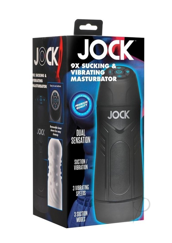 JOCK 9X Sucking and Vibrating Masturbator – White