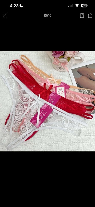 Sheer Lace Open-Crotch Tong Panties Sexy Toys. Lingerie Buy 2 Free 2