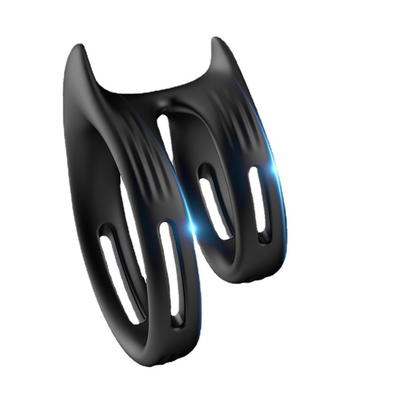 Double ring penis ring, stretchable silicone rings, cock ring for men gallery